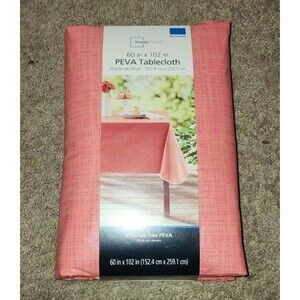Tablecloth by Mainstay color Coral 60in X 102in